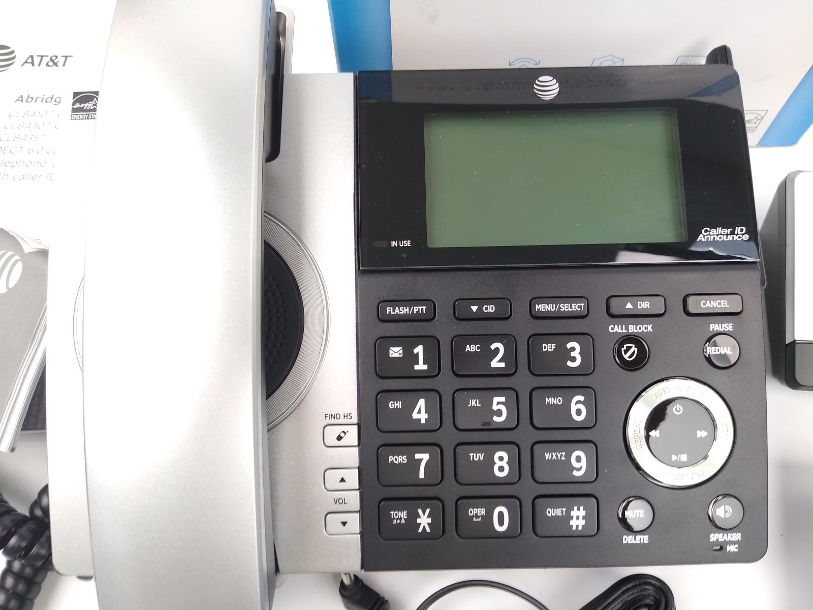 AT&T CL84207 DECT 6.0 2Handset Corded/Cordless Phone Answering System