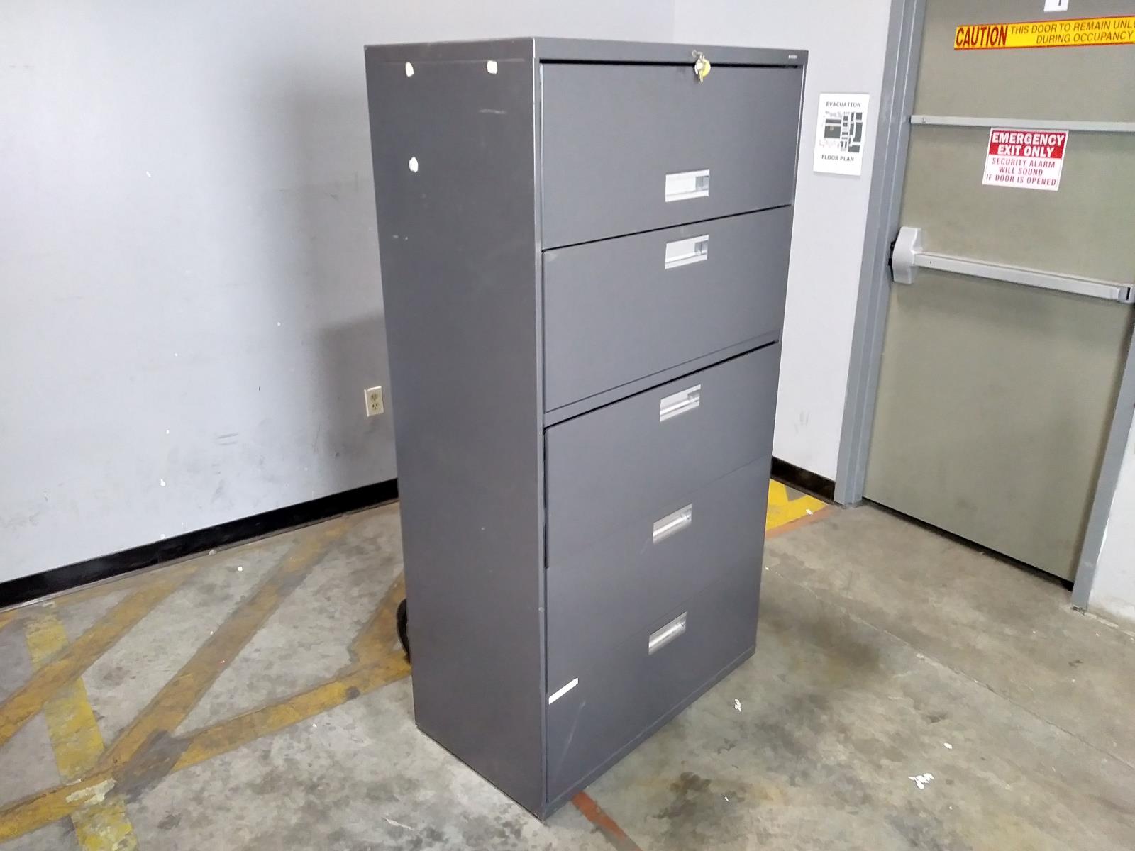 Hon 685l 5 Drawer Lateral Filing Cabinet In Gray Local Pickup Only Ebay