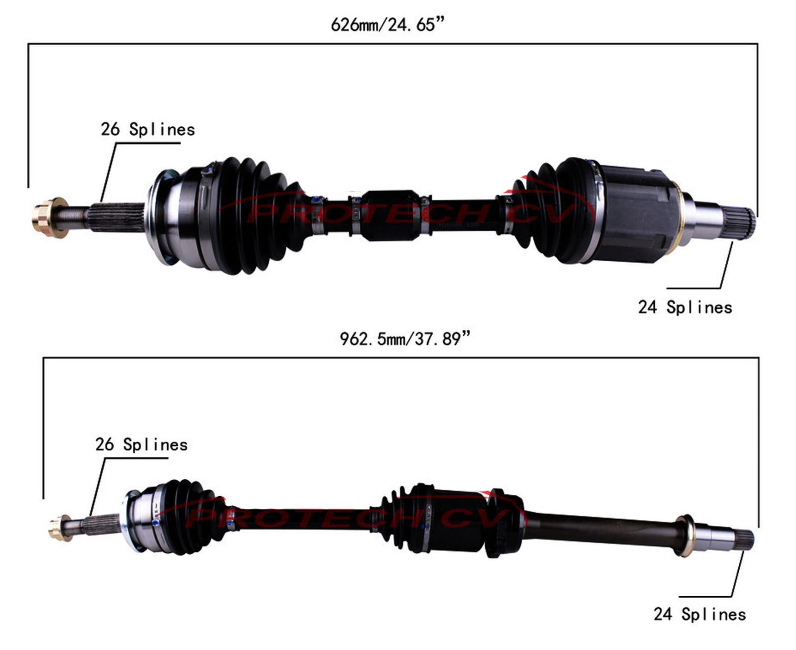 AP 2 Front CV Axle Shaft Assemblys For Automatic Transmission 1116