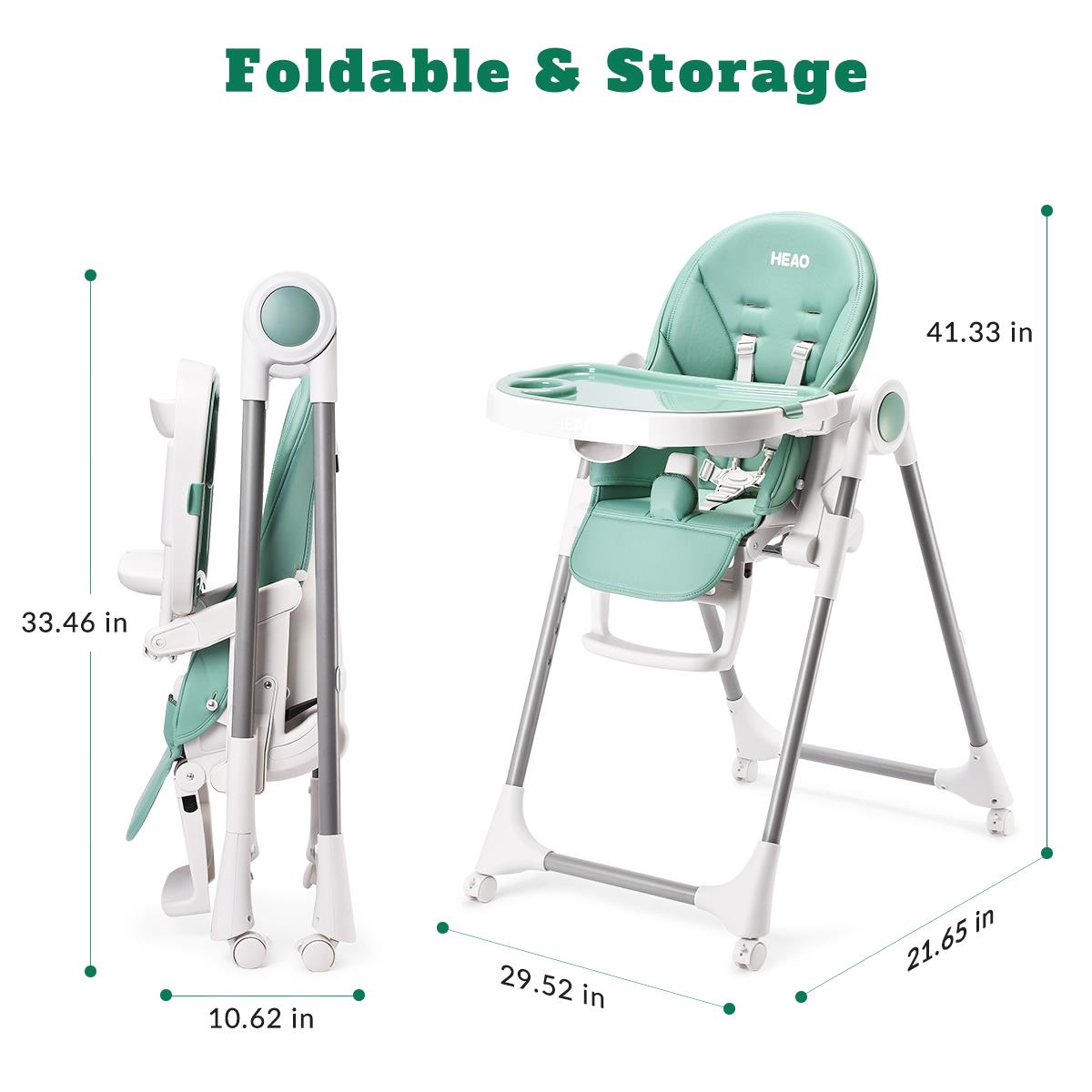 foldable high chair with wheels