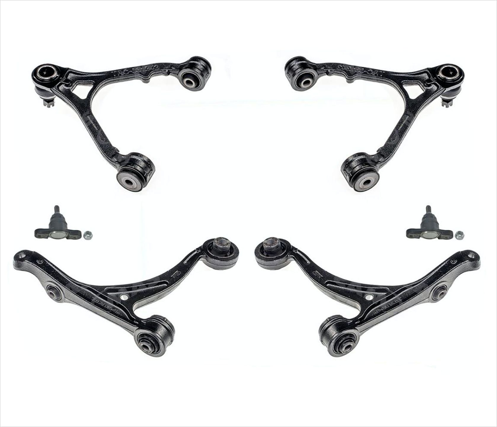 Brand New Front Lower & Upper Control Arms & Ball Joints For Honda