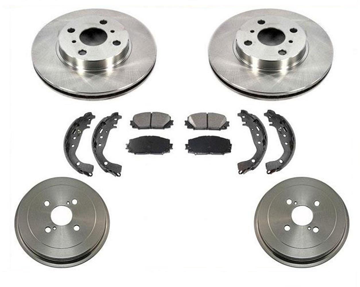 For 0613 Toyota Yaris Brake Rotors & Ceramic Pads & Rear Drums & Brake