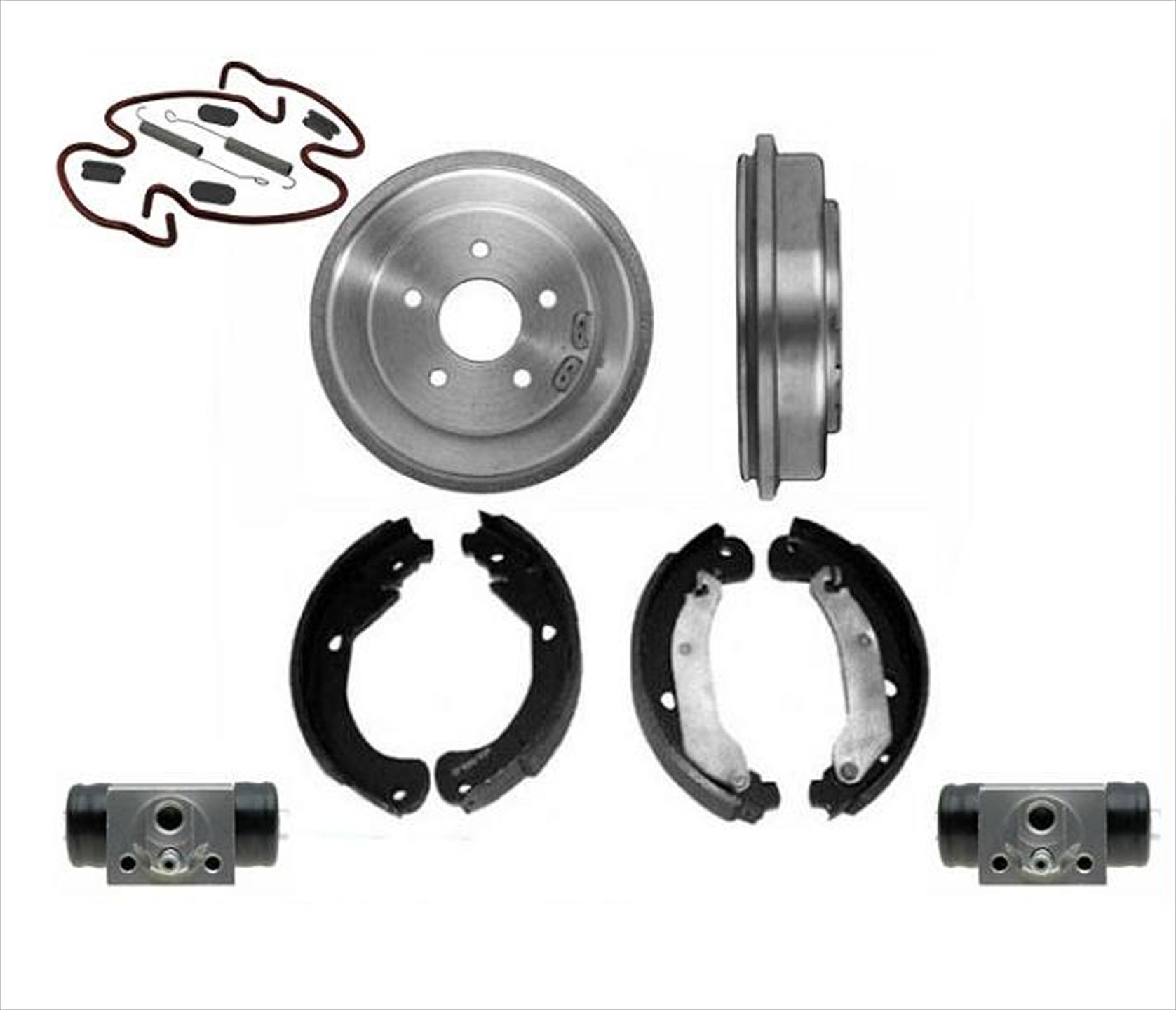 2 Rear Brake Drums And Shoes Hardware Cylinder For Chevrolet Malibu 2005 2007 Ebay