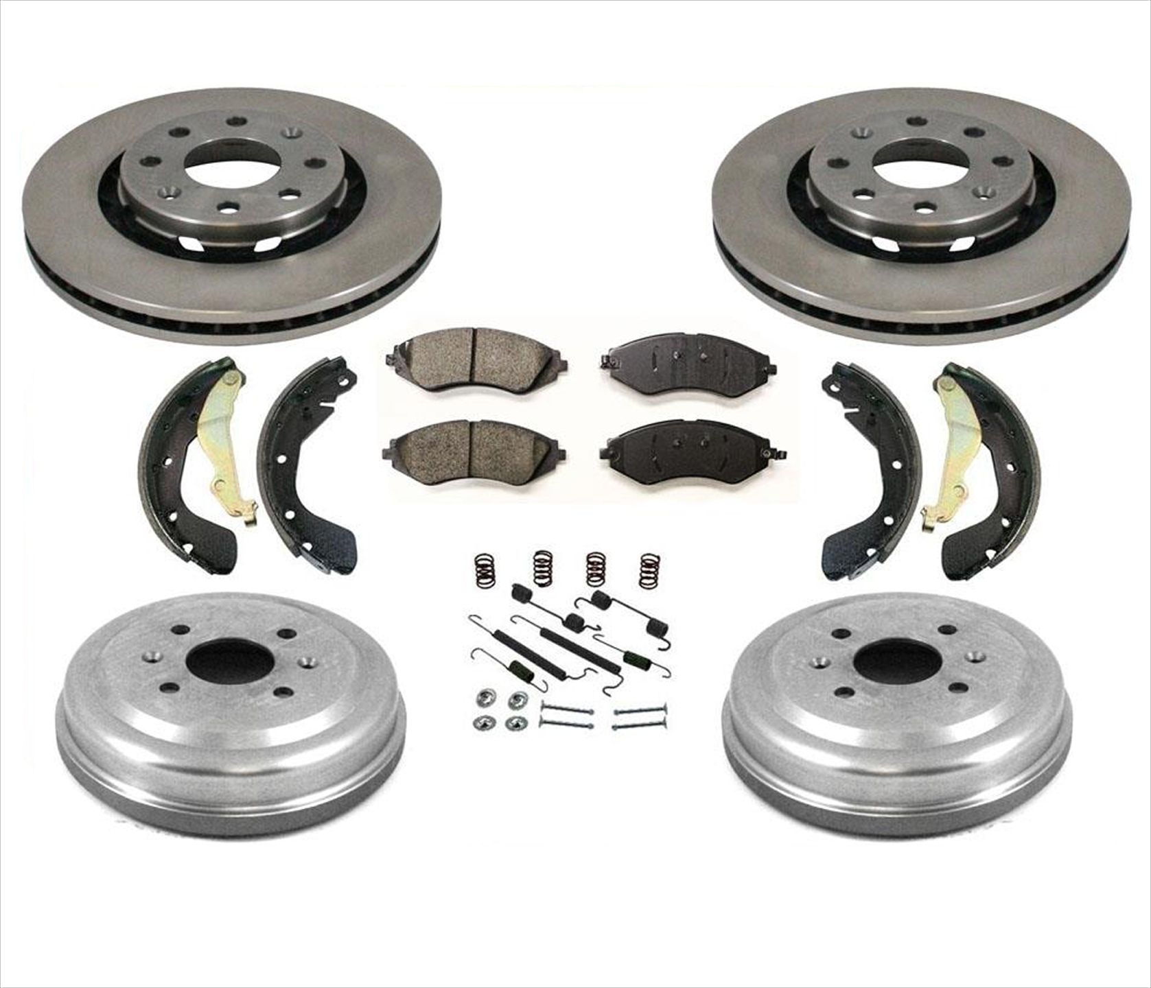 Rotors Brakes Drums Shoes Spring Kit for Chevrolet Aveo Fits Pontiac G3 ...