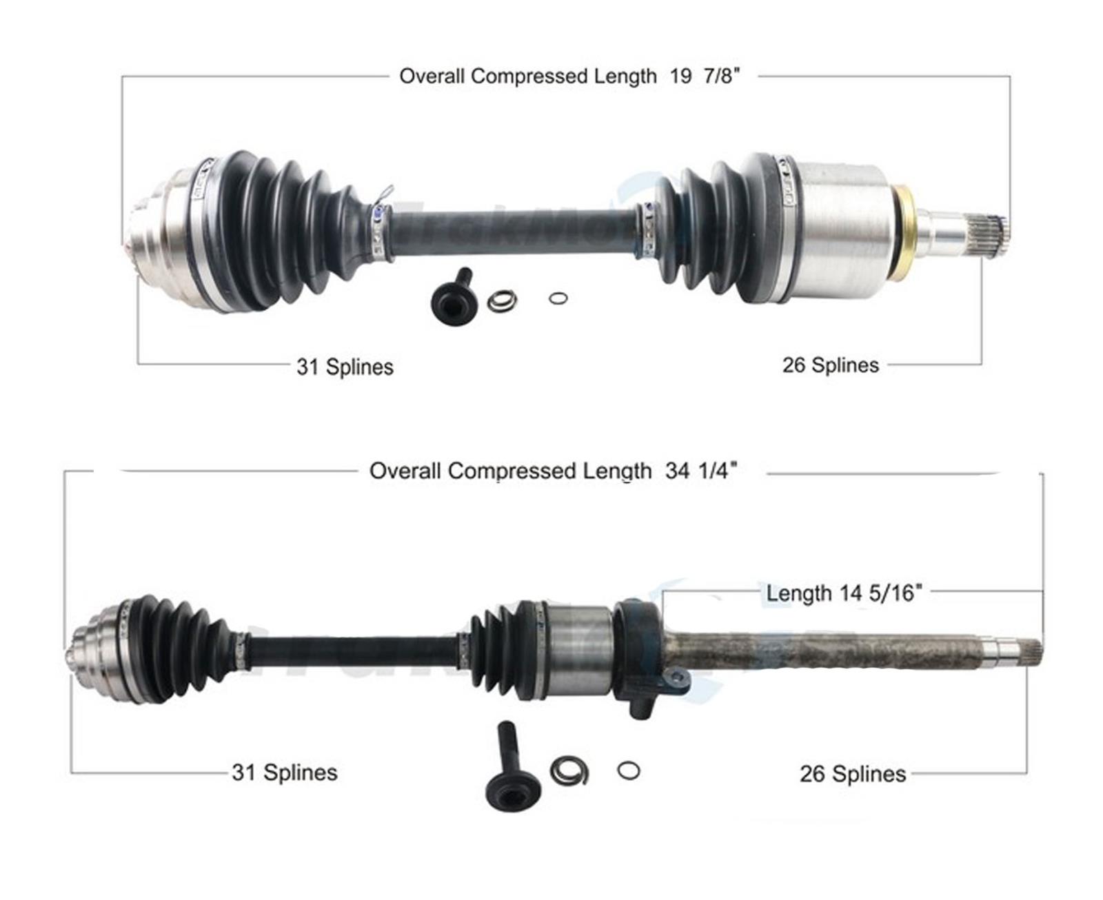 CV Drive Axle Shafts For Base Mini Cooper 1.5L 14-18 Automatic ...