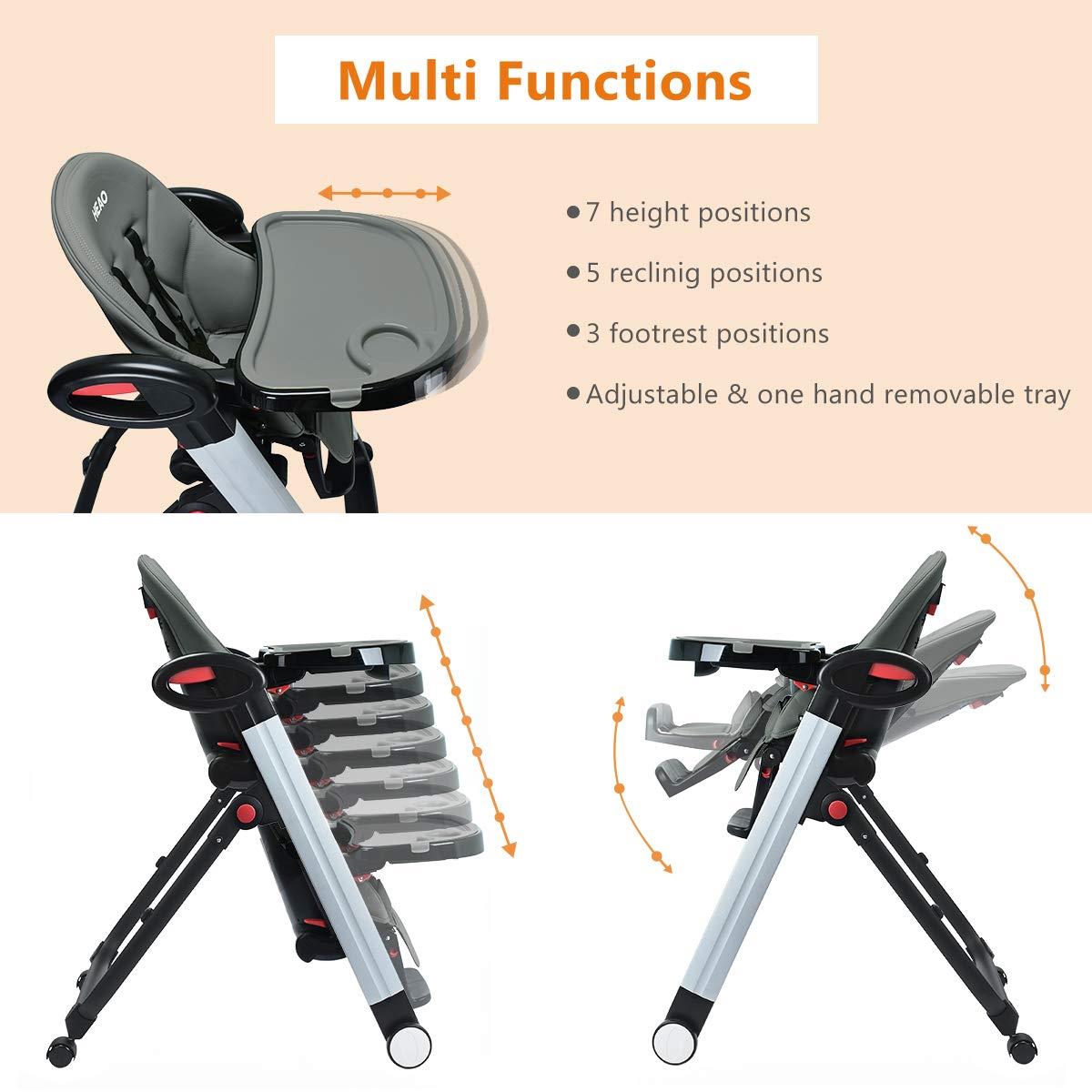 HEAO 4-in-1 Highchair, Space Saving Chair, Multi-Stage Booster and