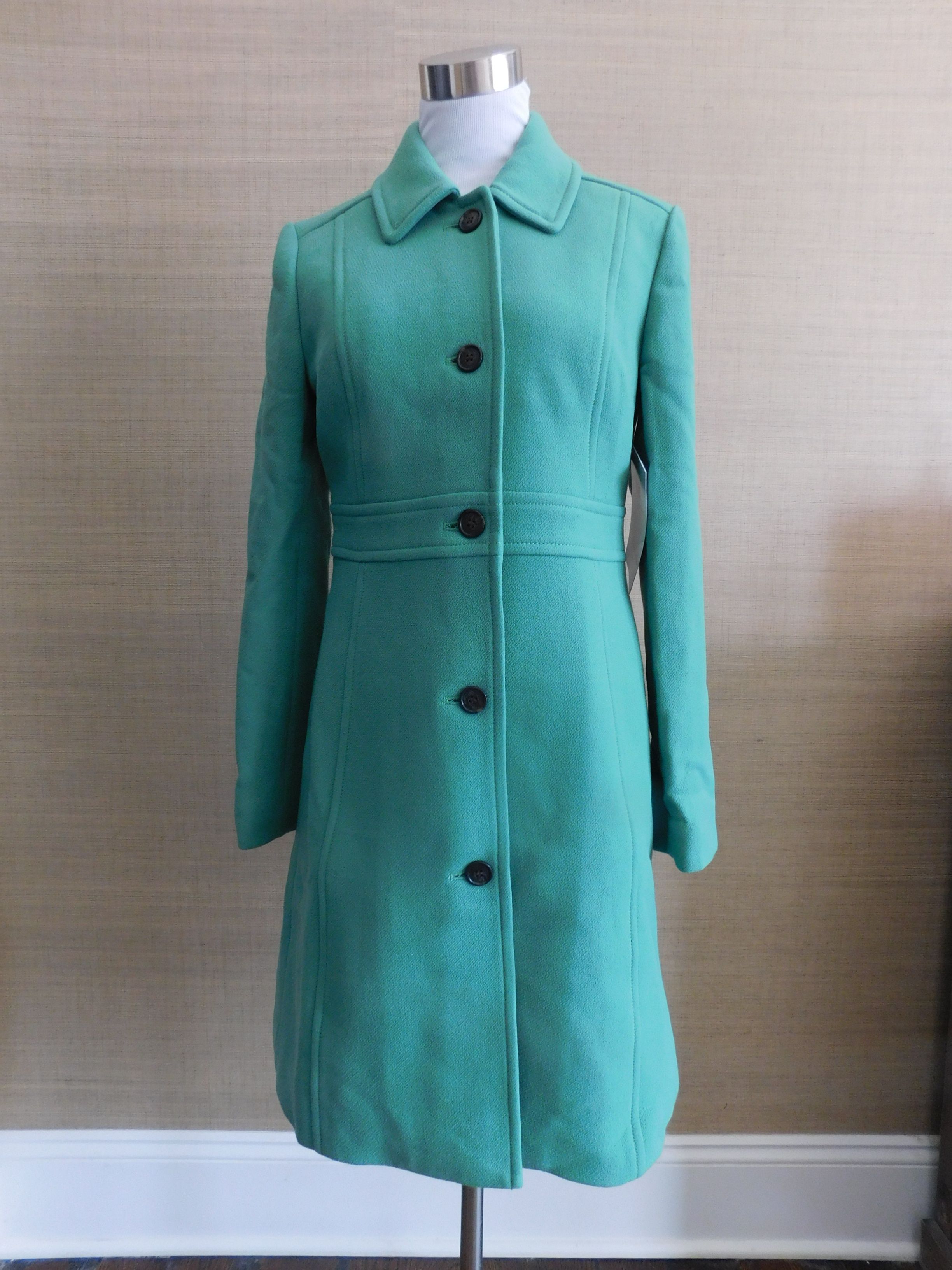 J.Crew $375 Double-Cloth Wool Lady Day Coat w/ Thinsulate 4 fresh grass
