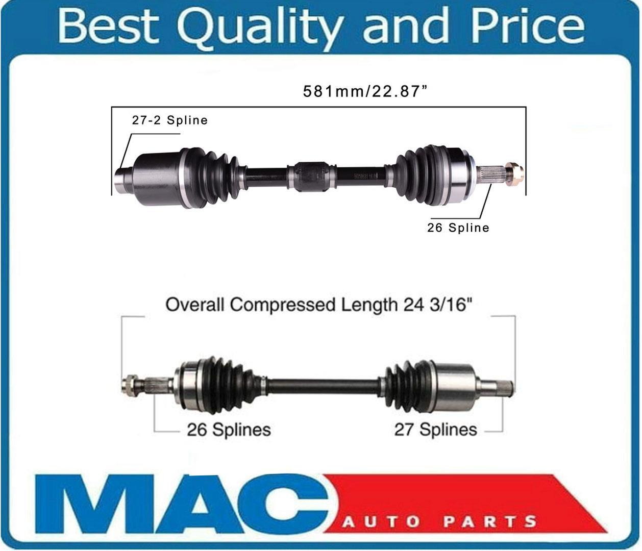 Front Left and Right MANUAL TRANSMISSION Axles for Honda Civic 1.8L