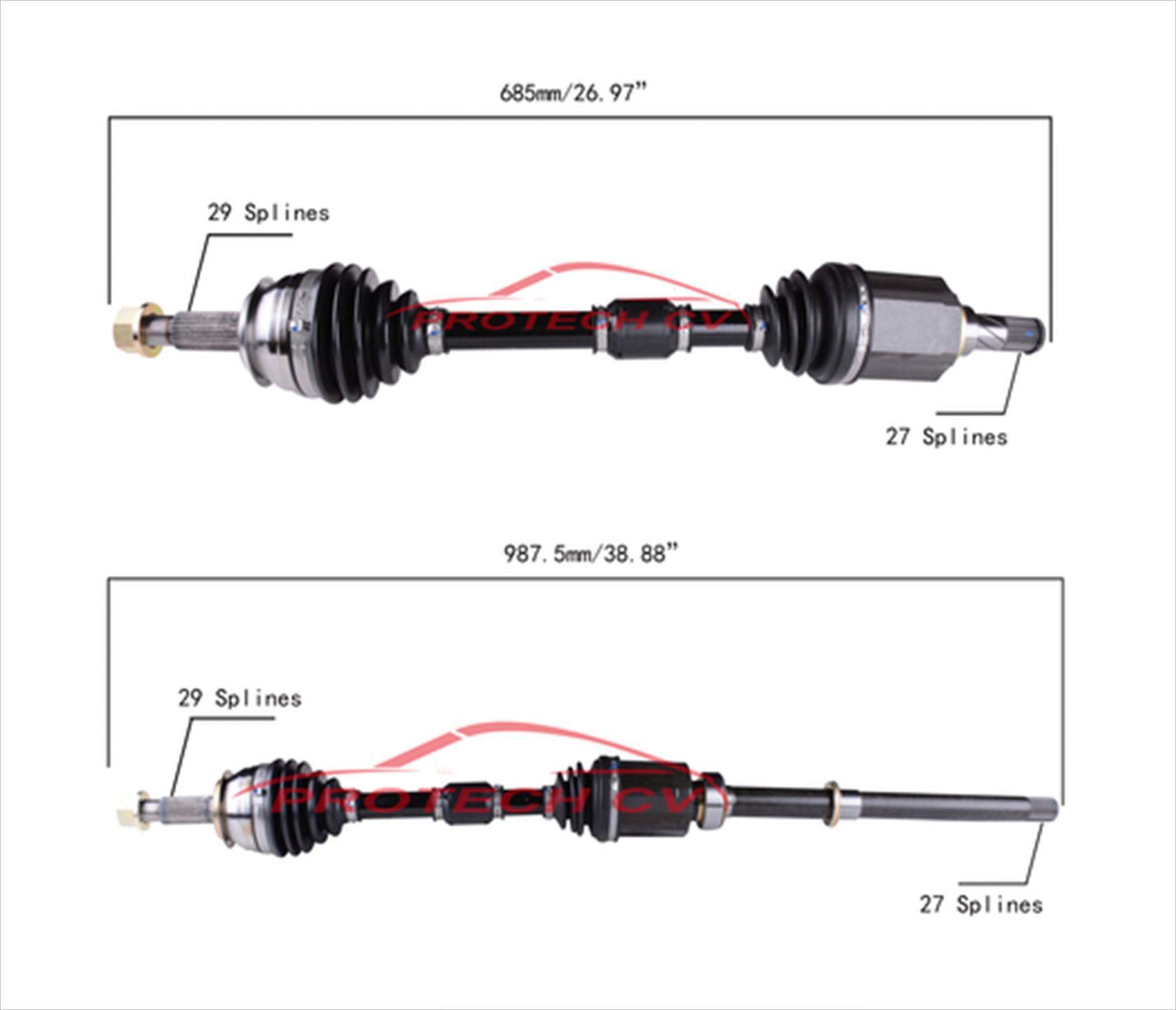 Front Left & Right CV Axles Shaft Fits Nissan Rogue 2.5L All Wheel