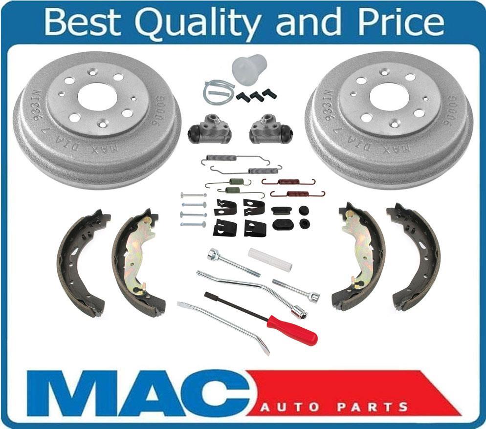 Rear Drums Brake Shoes Cylinders Springs Kit & Repair Kit 14pc for
