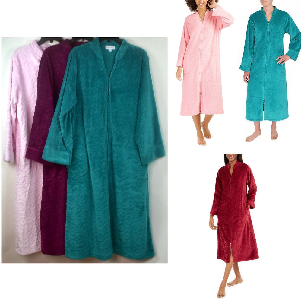 fleece zip robe womens