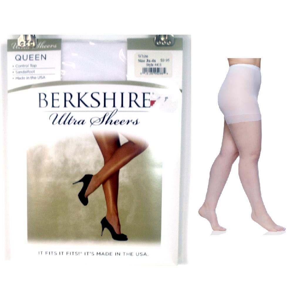 Berkshire Women's Ultra Sheer Control Top Pantyhose Sandalfoot, Navy, Size  5X-6X New with box/tags 