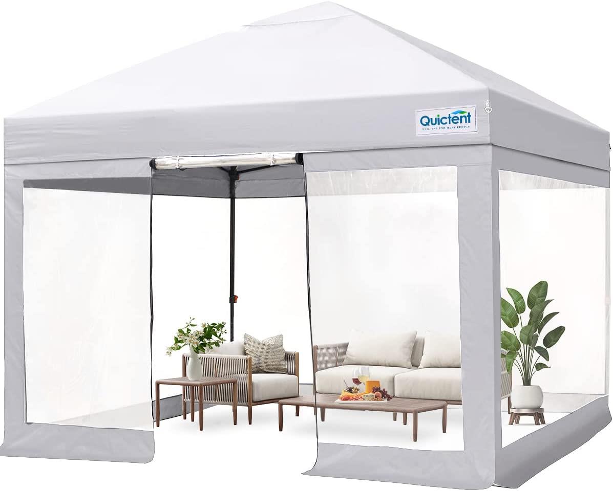 Quictent 10'x10' Clear Pop up Canopy Outdoor Wedding Party Tent Canopy Gazebo US