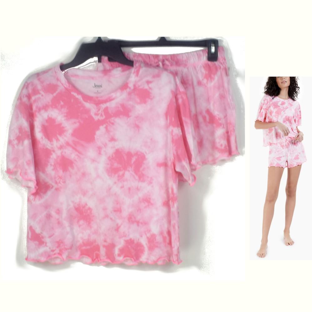 Jenni Womens Lettuce-edge Pajama Top & Shorts Set Elija Tamaño y Color Nuevo - Imagen 12 de 12
