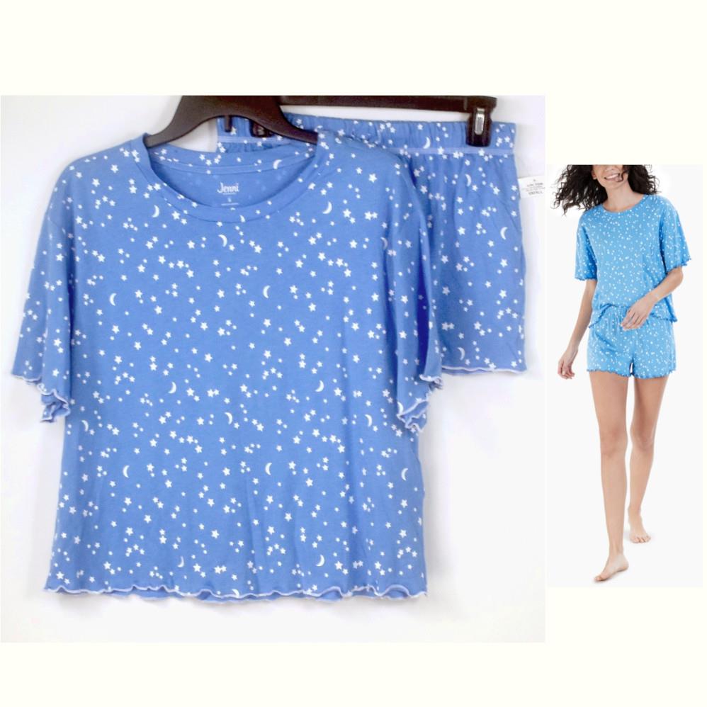 Jenni Womens Lettuce-edge Pajama Top & Shorts Set Elija Tamaño y Color Nuevo - Imagen 11 de 12