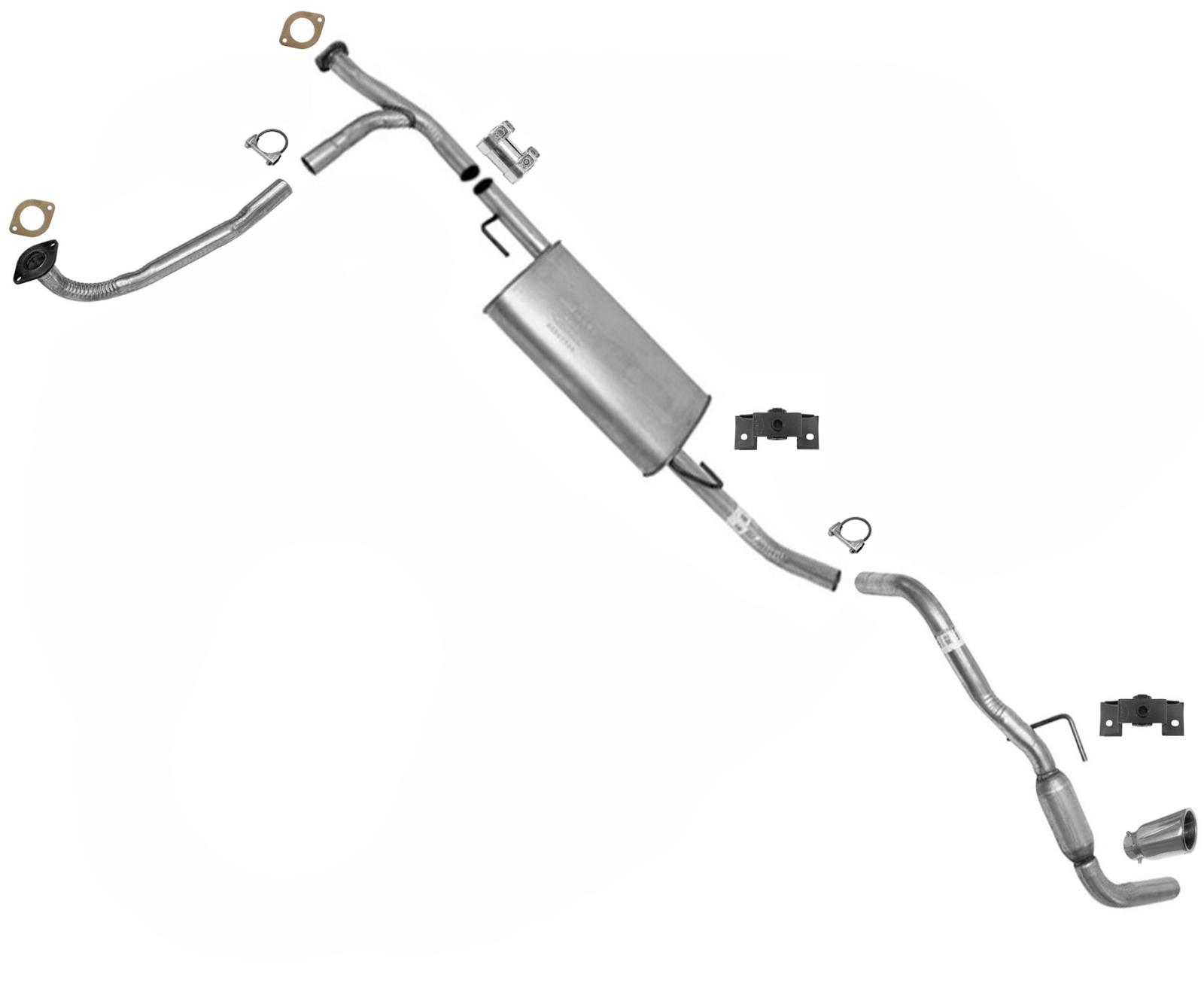 Resonator Muffler Tail Pipe Exhaust System For 2005-2017