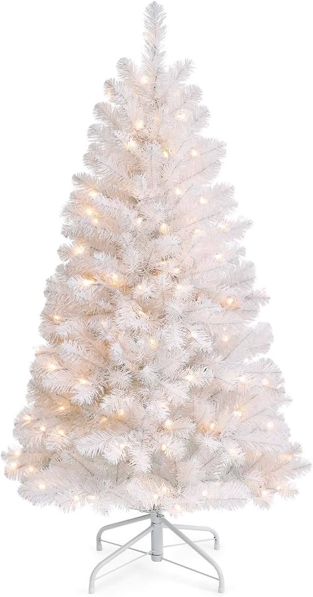 EZCHEER 4.5FT Pre-Lit Artificial Christmas Tree with 150 UL-Certified Lights