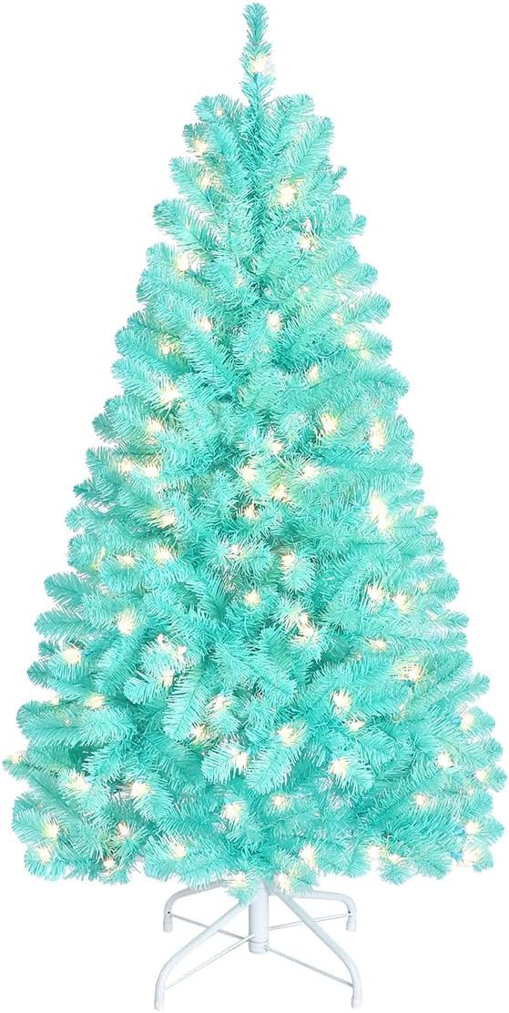 EZCHEER 4.5FT Pre-Lit Artificial Christmas Tree with 150 UL-Certified Lights