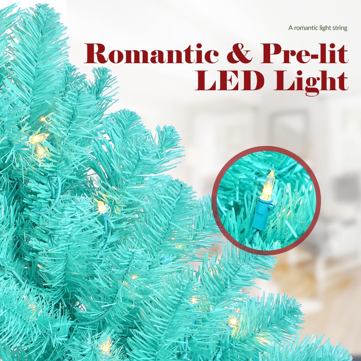 EZCHEER 4.5FT Pre-Lit Artificial Christmas Tree with 150 UL-Certified Lights