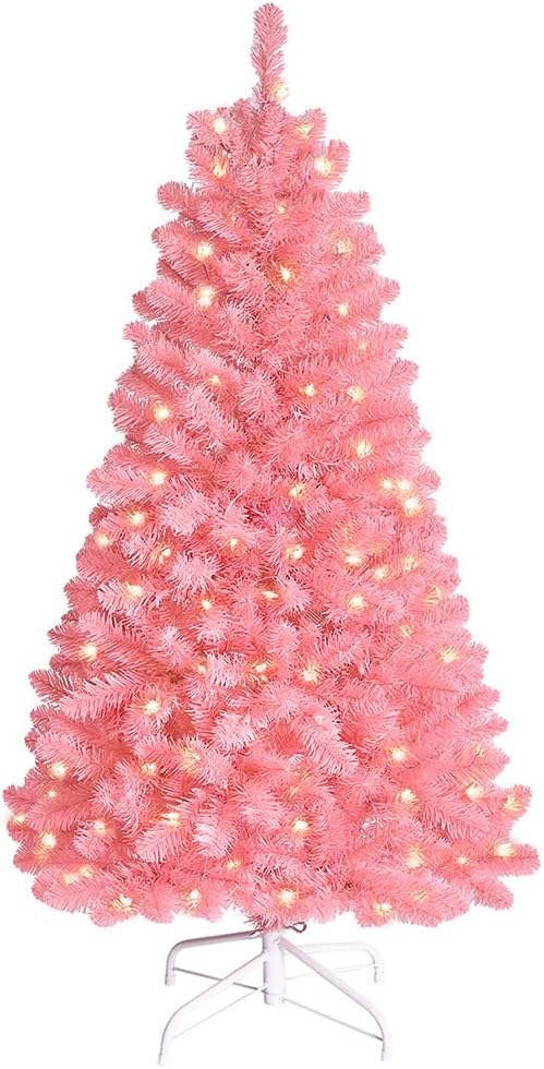 EZCHEER 4.5FT Pre-Lit Artificial Christmas Tree with 150 UL-Certified Lights