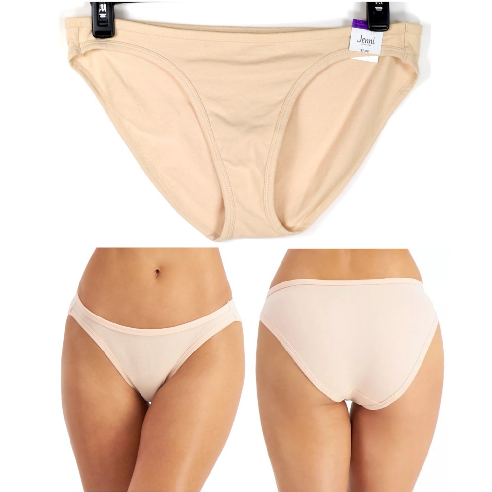 Jenni Solid Cotton Blend Bikini Choose Size & Color New Panty - Picture 9 of 11