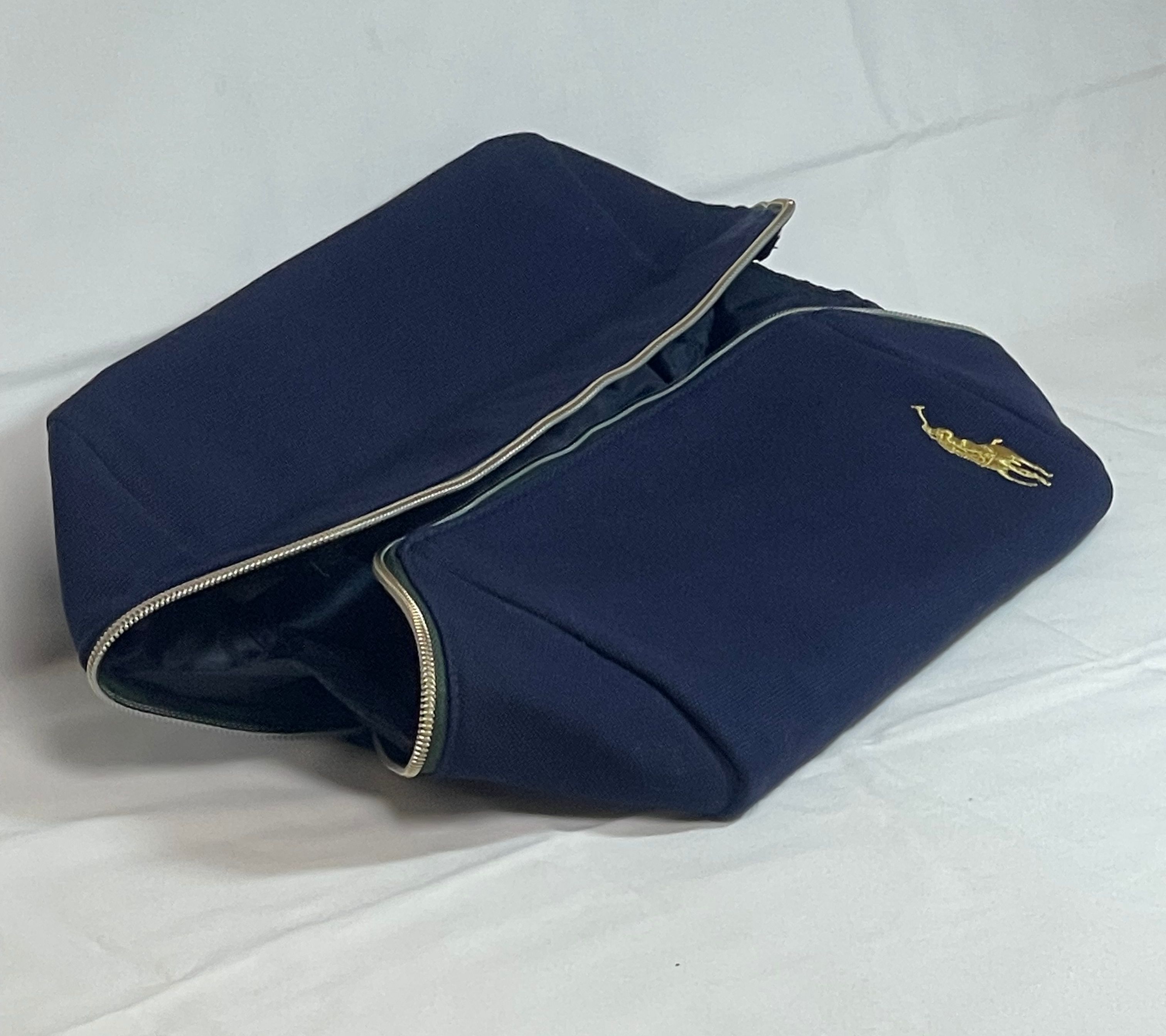 Ralph Lauren Travel Toiletry Cosmetic Bag w/ Zipper - Midnight