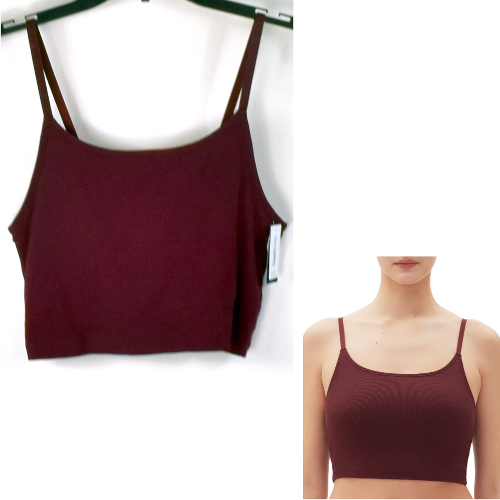 Gap GapBody Cotton Blend Crop Top w/ Shelf Bra Bralette Ch Color Size GPW01042 - Picture 11 of 11