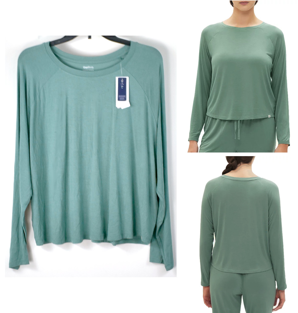 GapBody Long Sleeve Crewneck Lounge Pajama Top Choose Size & Color New - Picture 8 of 8