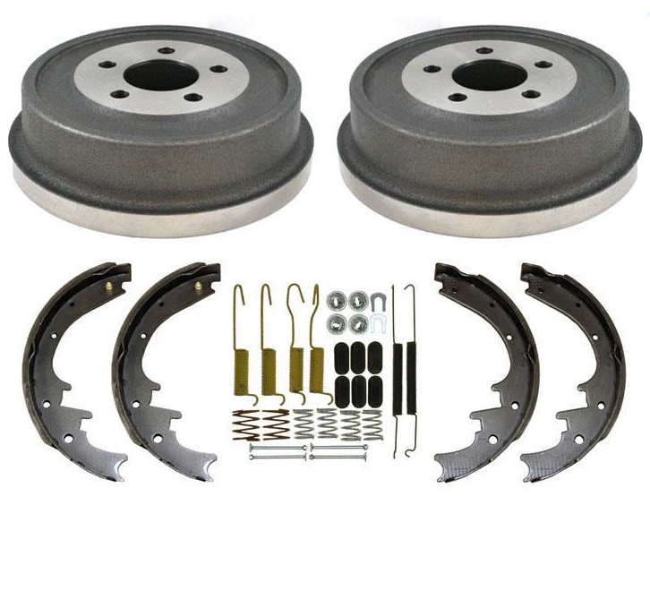 Rear Brake Drums & Brake Shoes Springs 4Pc Fits For Jeep Liberty