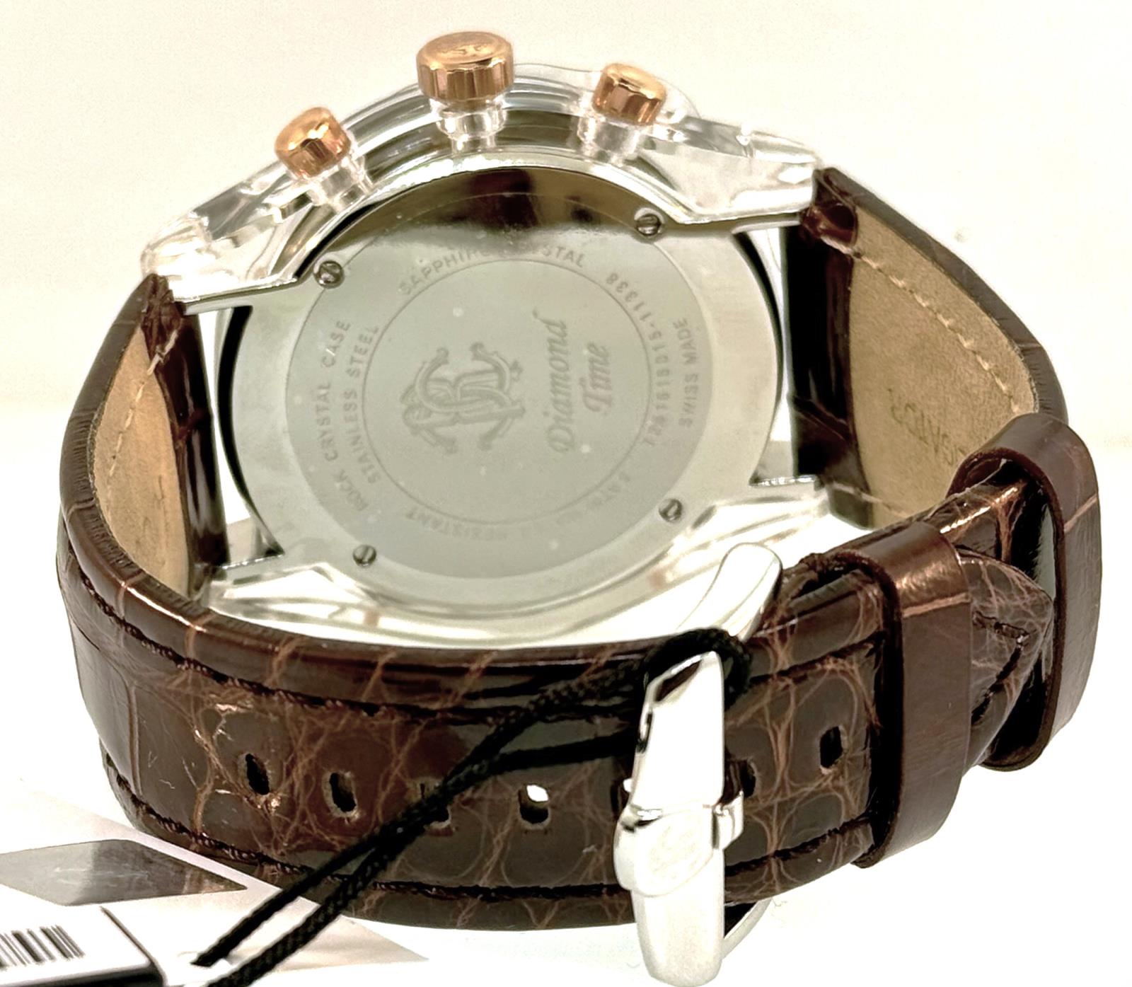 Roberto Cavalli R725161015 Diamond Time Men's Chronograph Brown