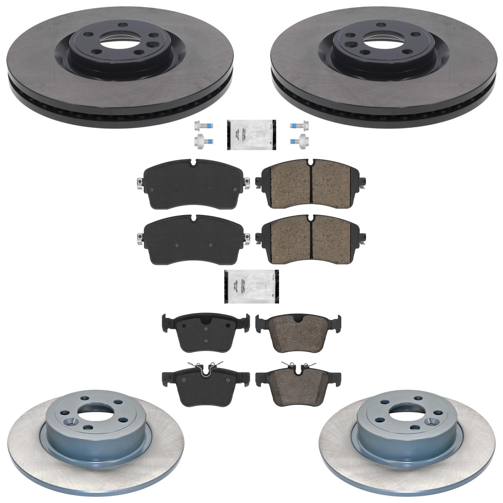 Front Rear Coated Brake Rotors & EPS Pads Fits Range Rover Evoque HSE 2018-2019