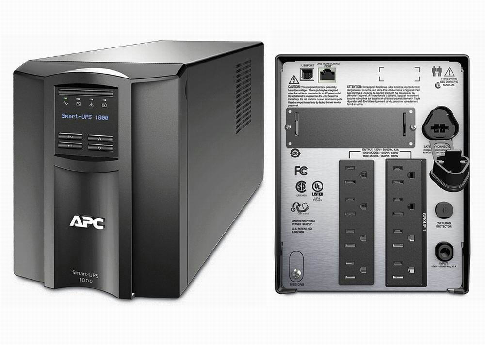 Apc Smt1000 Smart Ups 1000va 700w 120v Lcd Tower Power Backup New Batteries Sua 731304268659 Ebay
