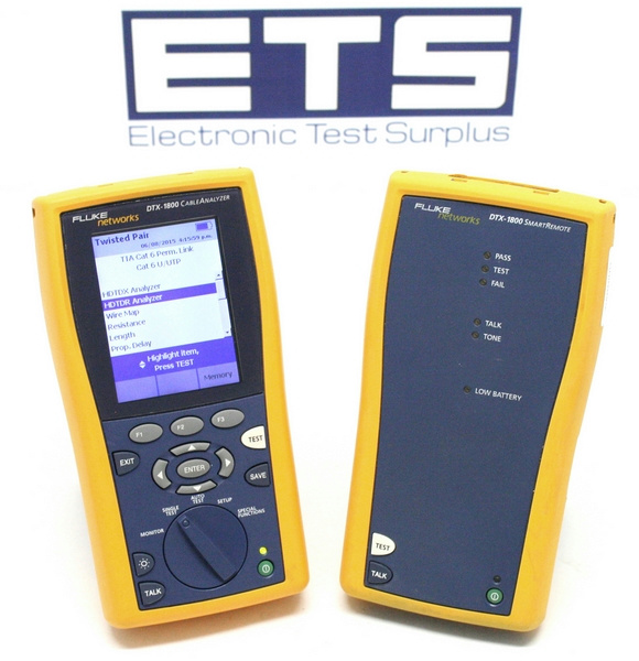 Fluke DTX-1800 Cable Analyzer DTX-MFM2 MM & DTX-SFM2 SM Fiber DTX-1800 ...