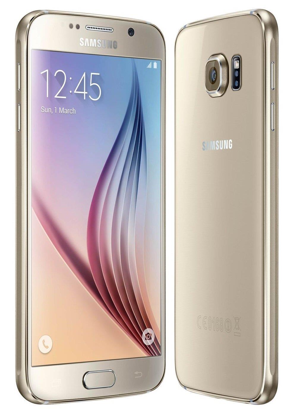  Samsung  Galaxy  S6  AT T 32GB Gold  16MP SM G920A Used 