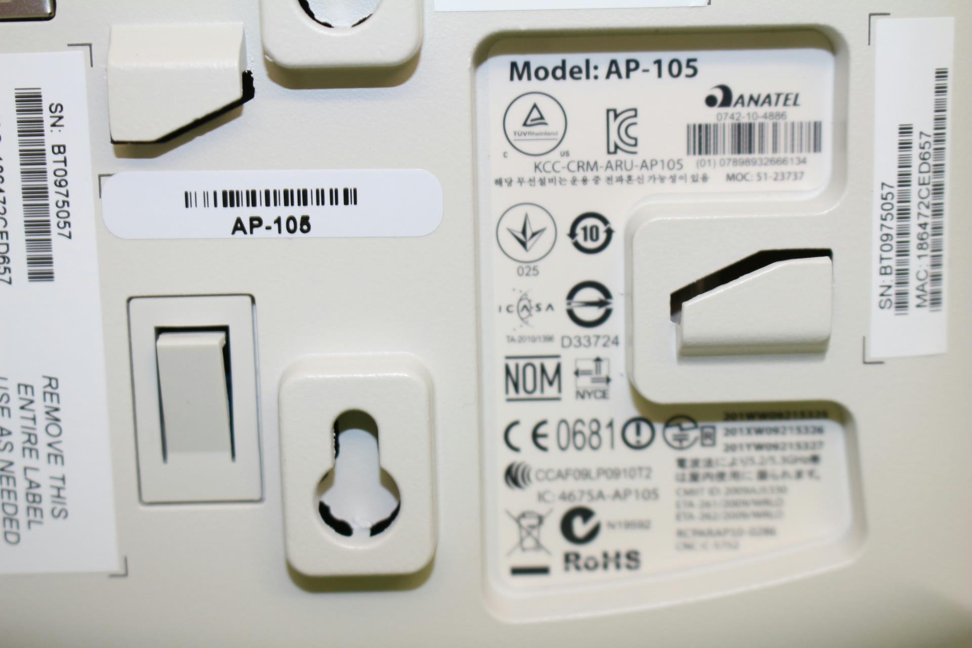 AP-105 Aruba Dual Band 300 Mbps Wireless Access Point Pulled *