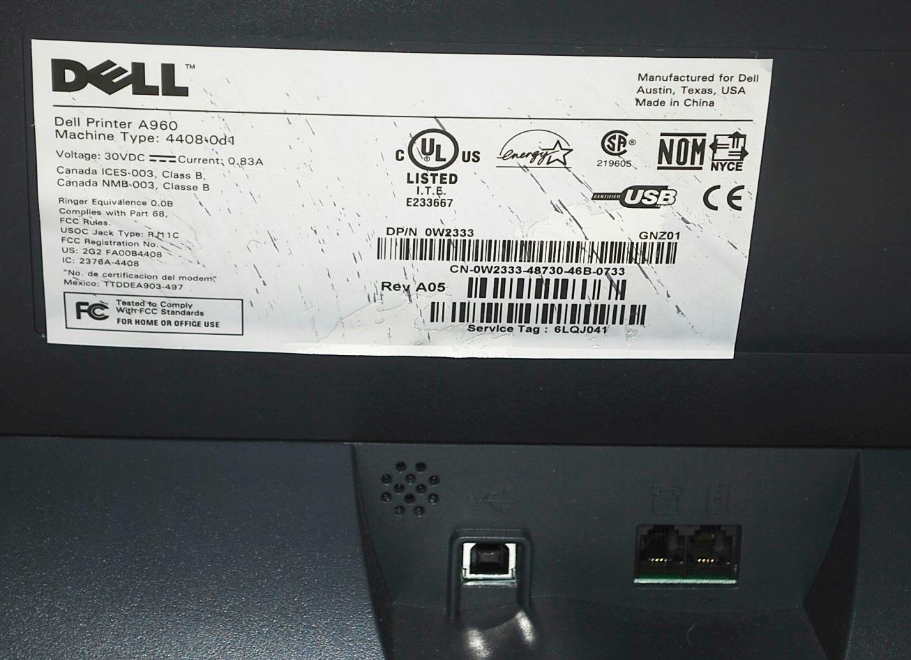 dell a960 printer