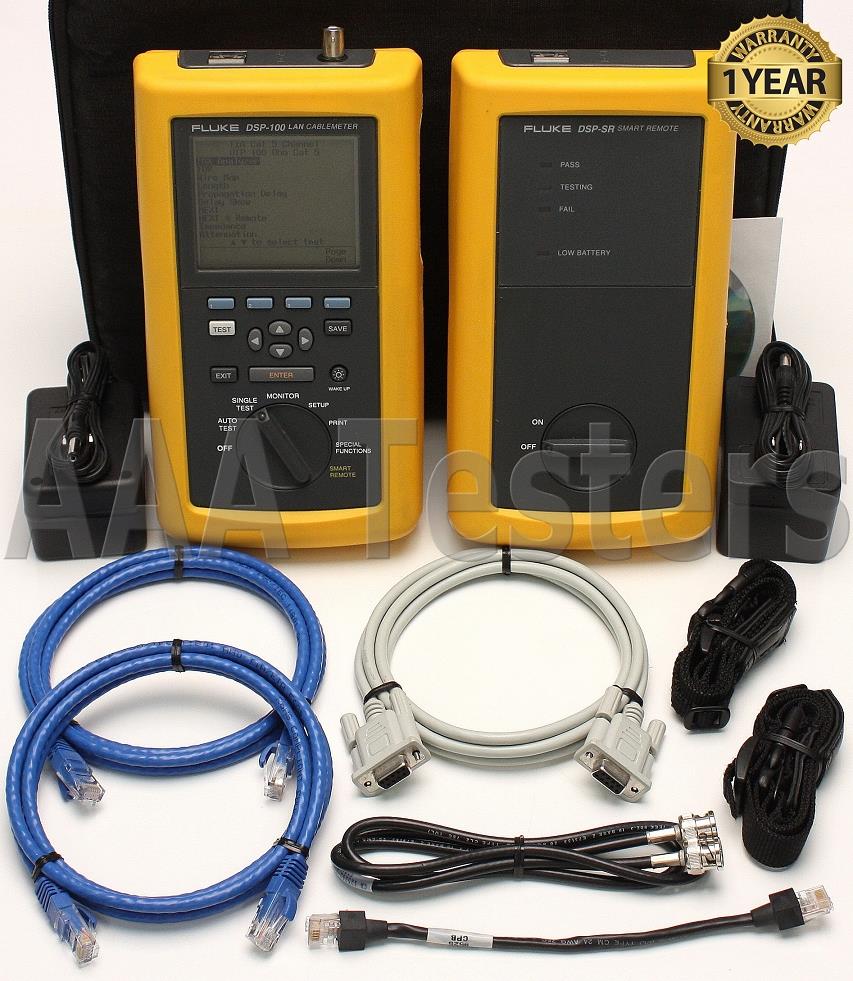 Fluke Networks DSP-100 Cat5 LAN Cable Tester Digital CableMeter DSP100 ...