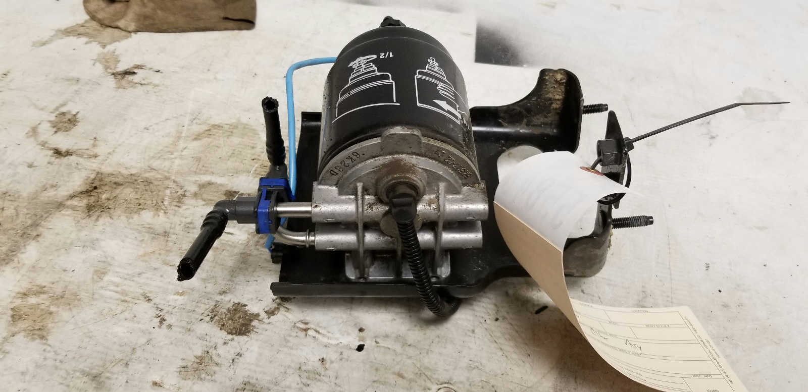 2013-2017 Dodge Ram 5500 6.7l Cummins frame mounted fuel filter tag ar55848