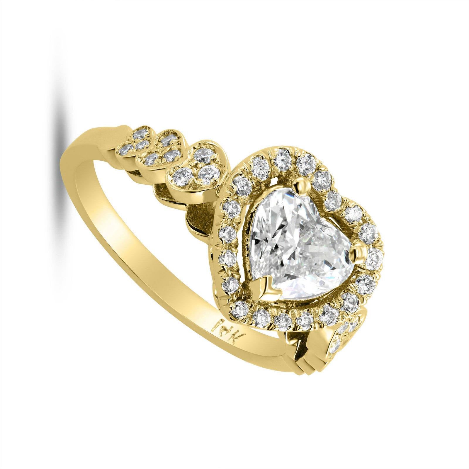 heart shape gold ring design