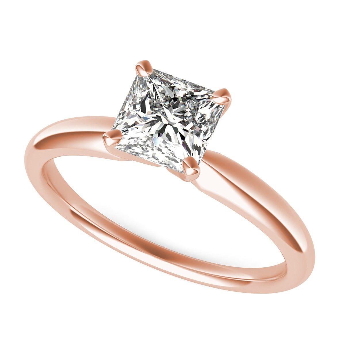 Details about   1.66 Princess Red CZ Statement Engagement Wedding Designer Ring 14k Rose Gold