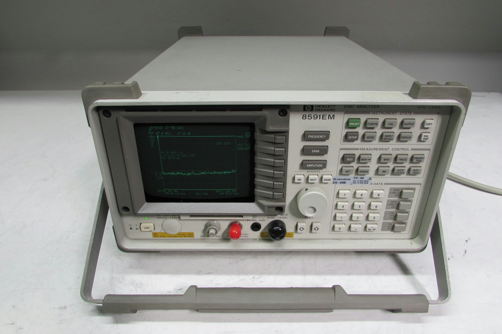 Agilent HP 8591EM EMC Spectrum Analyzer, 9 kHz to 1.8 GHz, opt. 004
