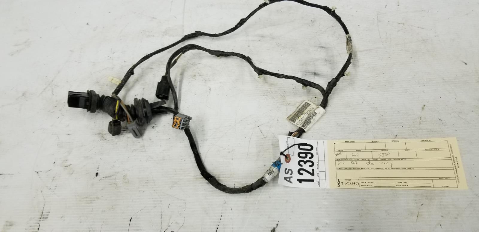 2008-2010 Ford F350 Lariat LT rear door wiring harness 8c3t14632bd tag as12390