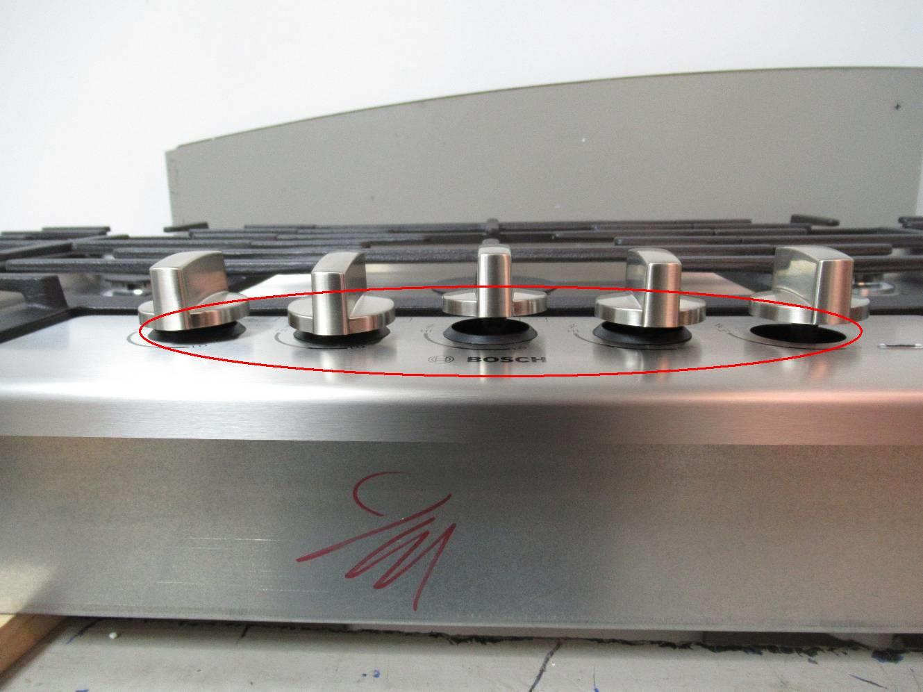 Bosch 36" 5 Sealed Burners Low Profile Metal Knobs Natural Gas Cooktop