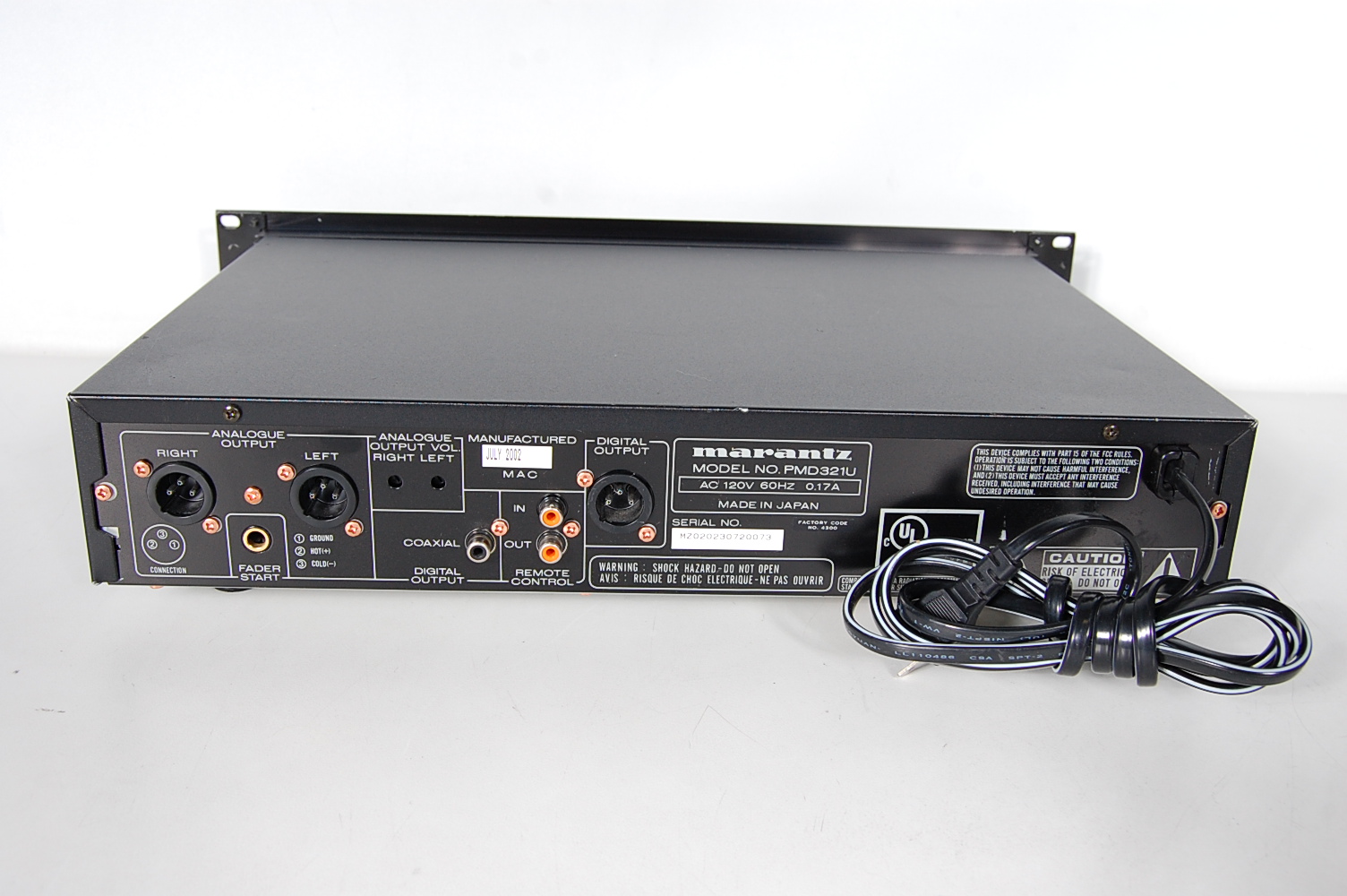 Marantz PMD321U Professional Rack Mount CD Player f eBay