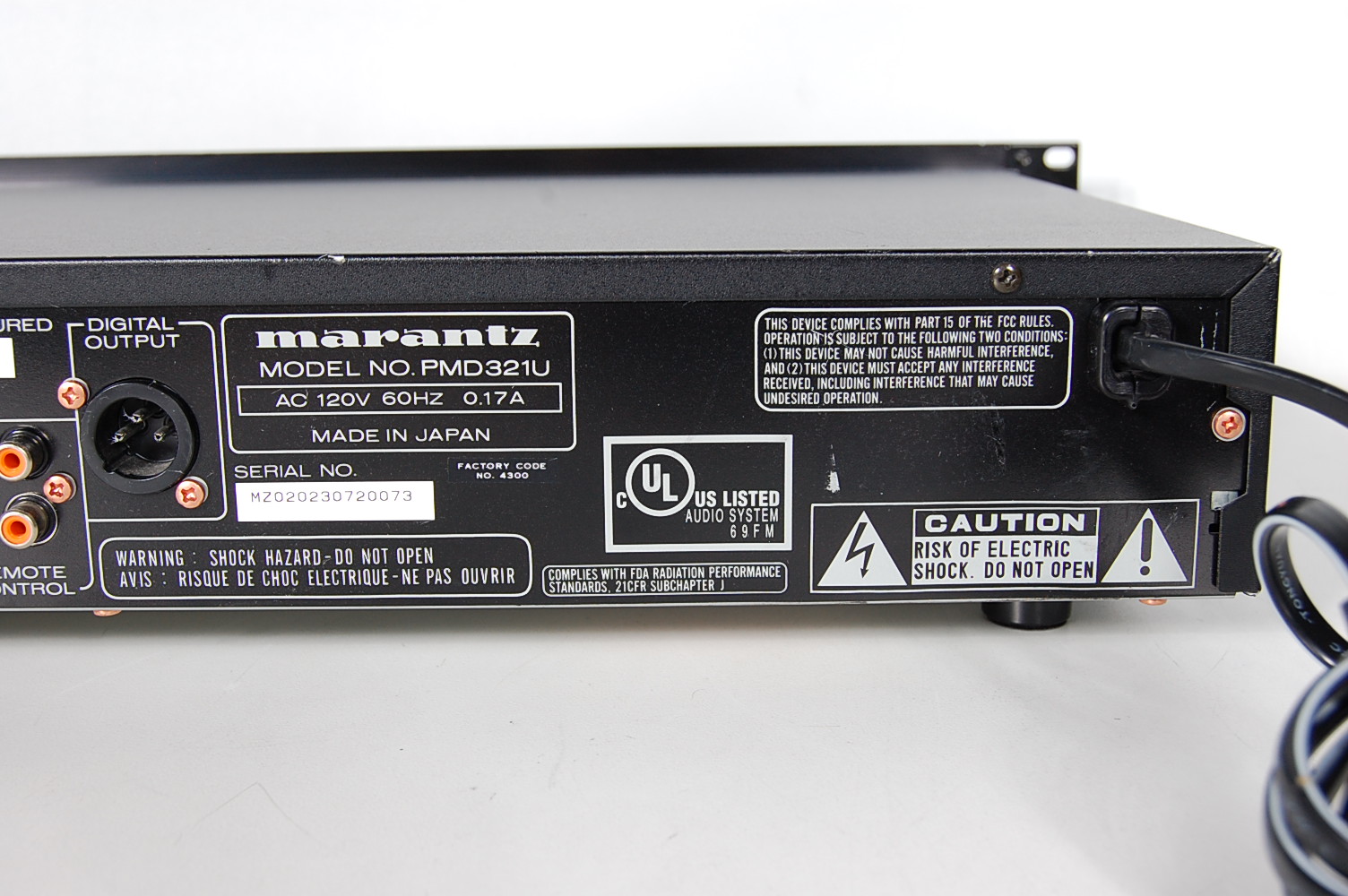 Marantz PMD321U Professional Rack Mount CD Player f eBay