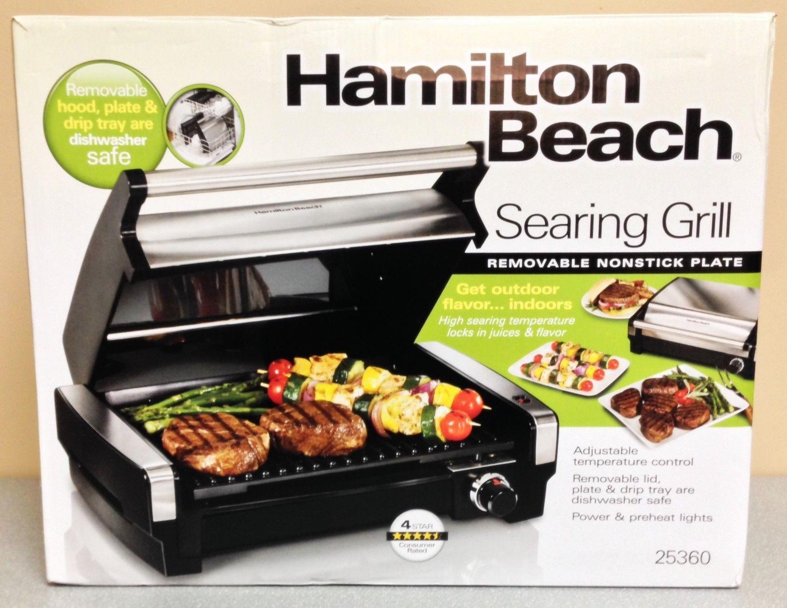 Hamilton Beach (25360) Electric Smokeless Stainless Steel Indoor Grill