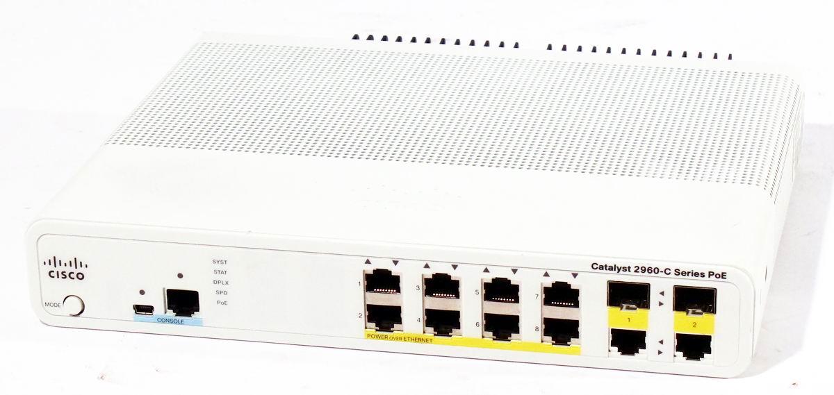 Cisco WS-C2960C-8PC-L Catalyst 2960C 8-Ports 10/100 PoE 2 Combo