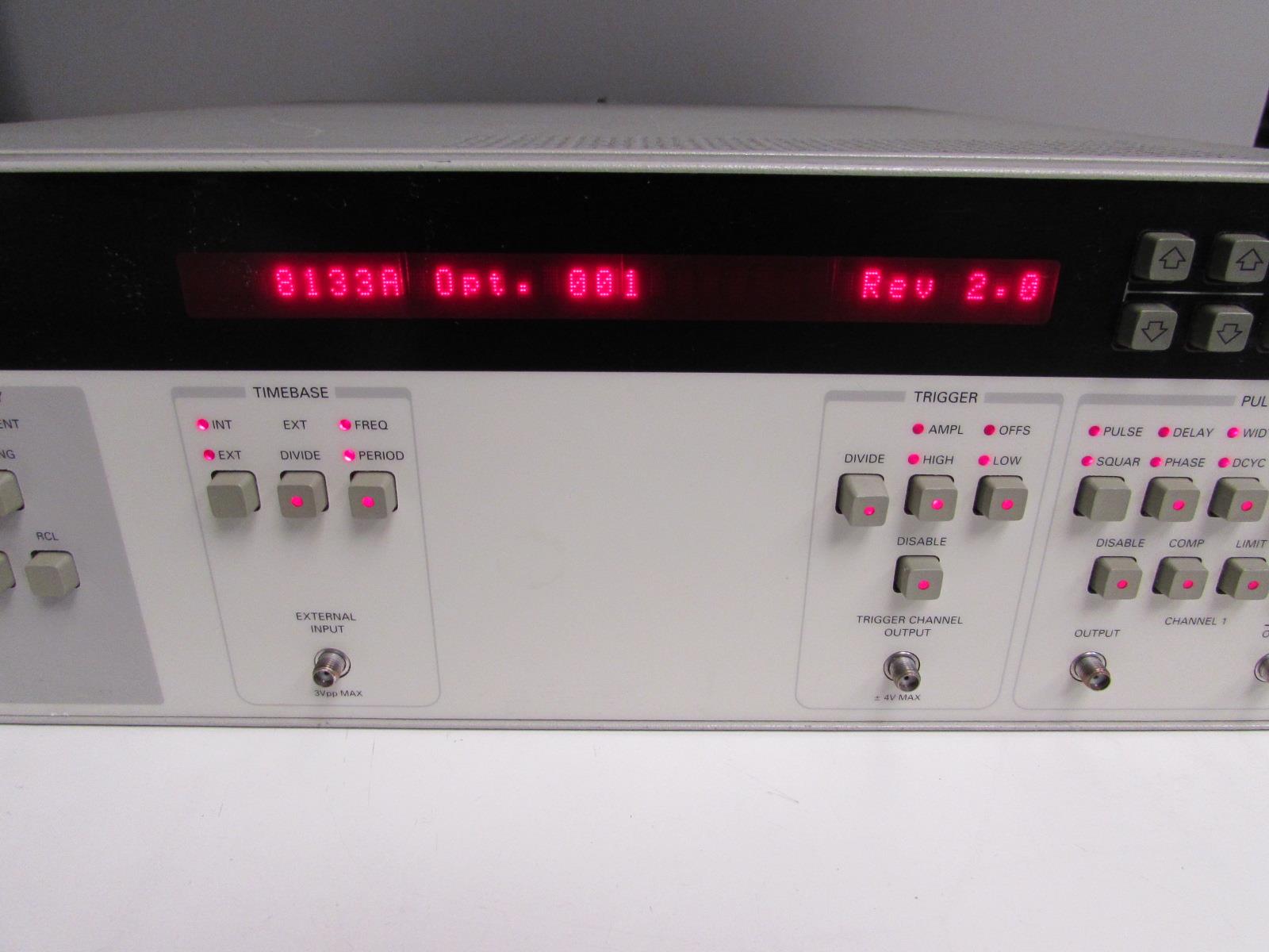 Agilent 8133A HighSpeed Pulse Generator, 3GHz Opt 001 eBay