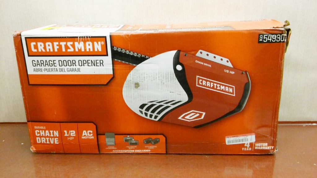 CRAFTSMAN 1/2 HP CHAIN DRIVE GARAGE DOOR OPENER SYSTEM 2 REMOTES AC ...