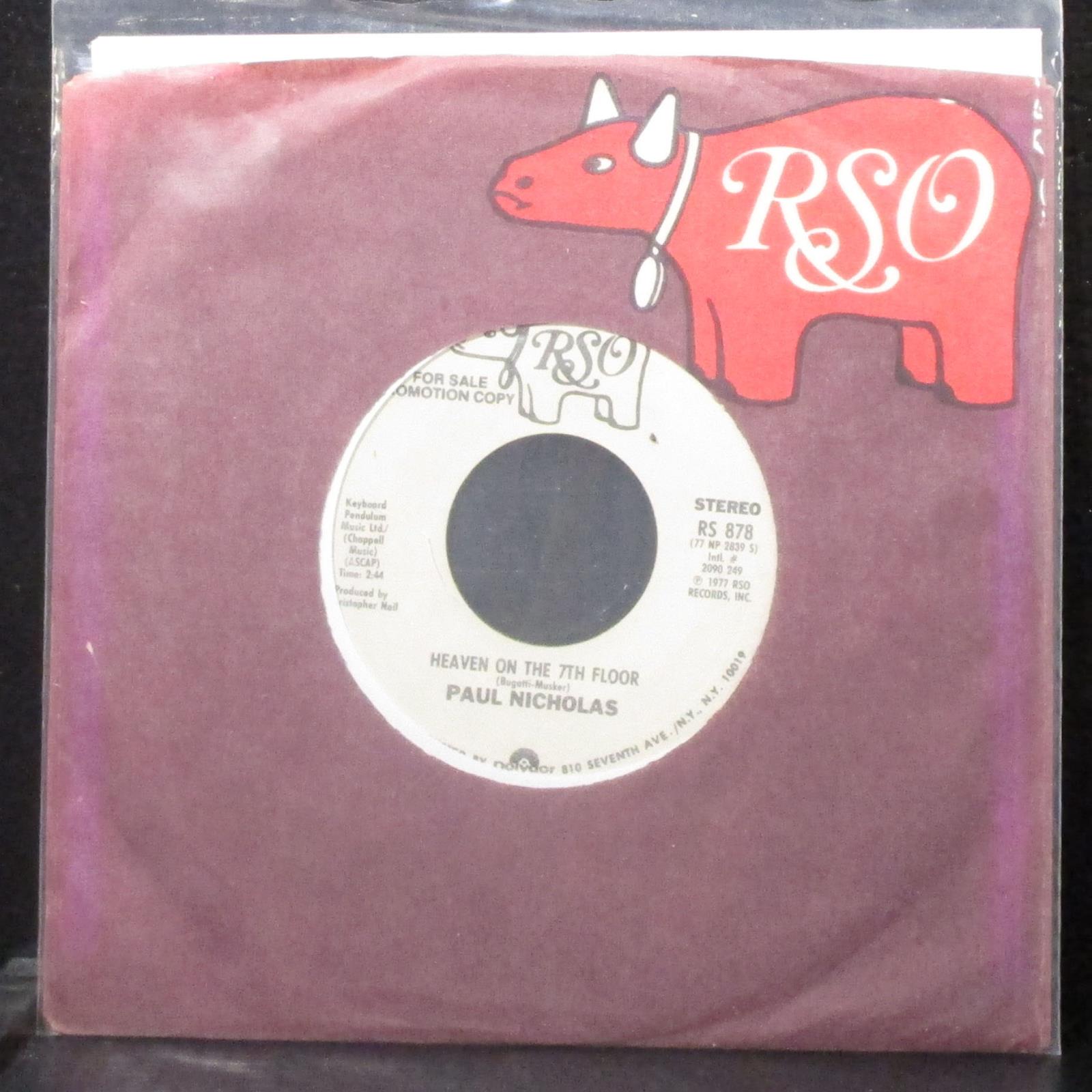 Paul Nicholas Heaven On The 7th Floor 7 Mint Promo Vinyl 45
